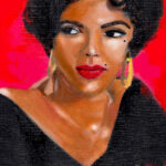 Dorothy Dandridge oil painting on paper