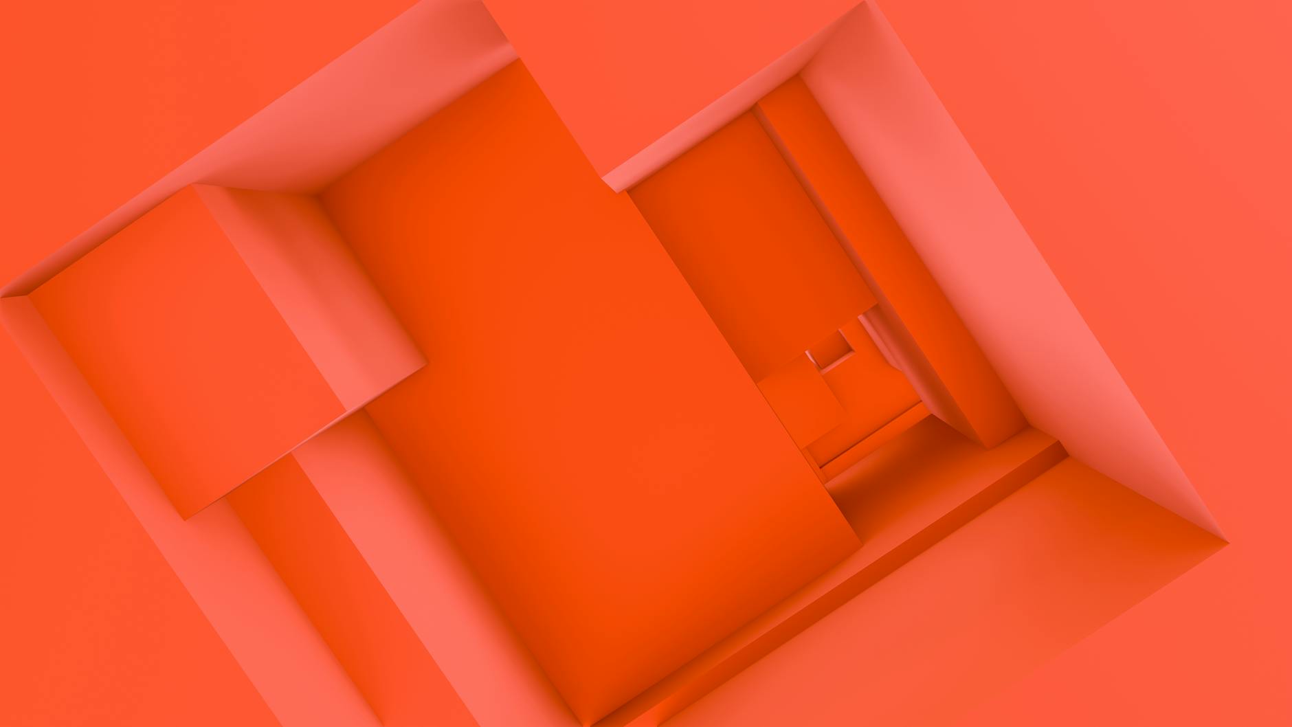 asymmetric tunnel among pink blocks